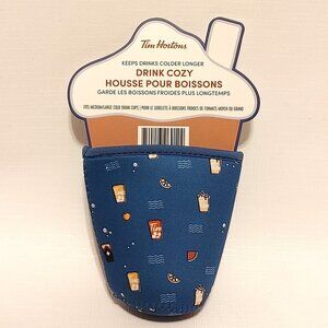 ADORABLE Tim Hortons Drink Cozy BNWT Keeps Drinks Colder Longer Iced Cap…